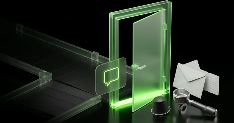 A branded tracking page: the untapped e-commerce retention lever with a glowing green door, mail