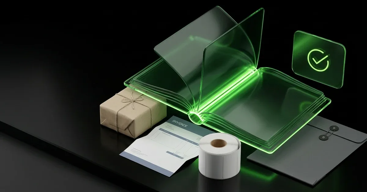 Products on a green glowing conveyor belt with process icons, reflecting Generative Engine Optimization for E-commerce AI