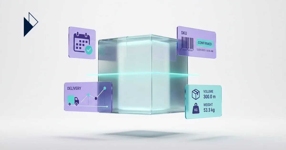 Abstract visualization of structured data feeds powering e-commerce AI visibility and agentic commerce.