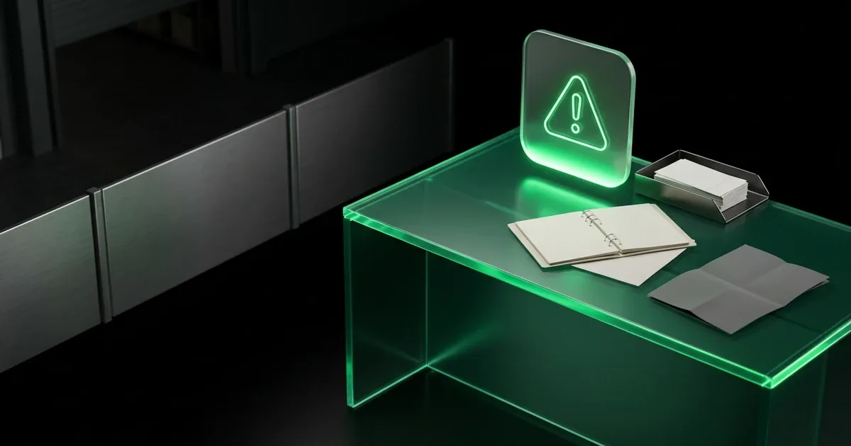 Glowing green warning tile on a desk for Delay Alerts: Deflecting E-commerce Peak Season Delivery