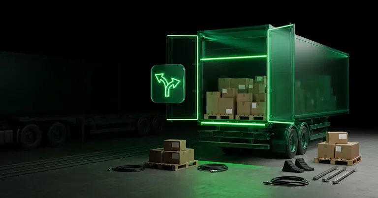 A green neon truck loads boxes: Evade Carrier Capacity Caps in E-commerce Logistics |