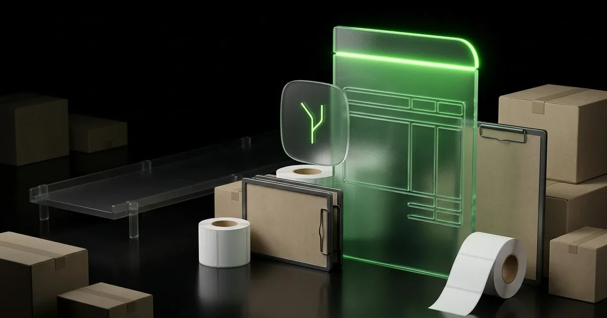 Shipping boxes, label rolls, and glowing green glass show Parcel Audit Strategies for Peak Surcharges |