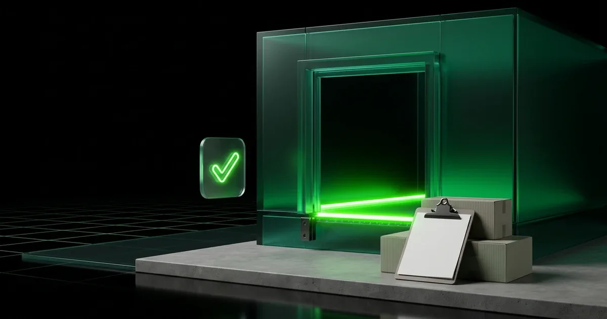Boxes and a clipboard sit by a glowing green portal for WISMO Ticket Reopens