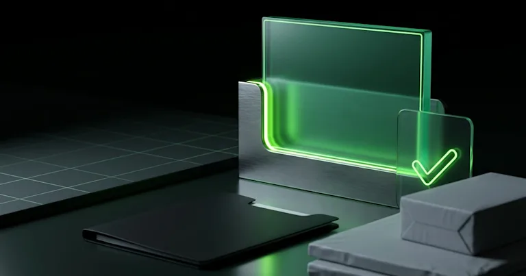 Packages sit by a glowing green checkmark for Perform.AI vs AfterShip: Lost and Damaged Parcel Claims