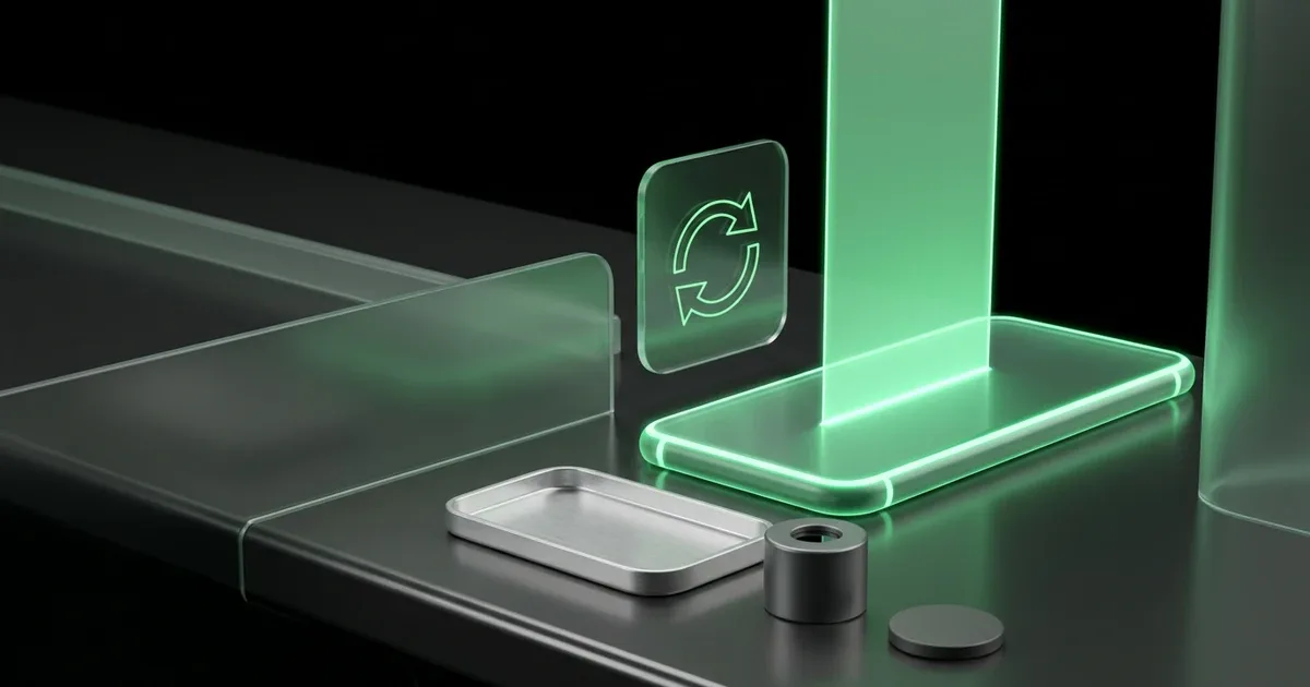A glowing green return icon for Returns Management Software: Perform.AI vs AfterShip (2026) sits on a dark