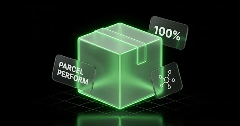 Blue data cubes enter an AI core, whose output beam shatters blocks, illustrating Why AI Order Management Lives or Dies on Lo