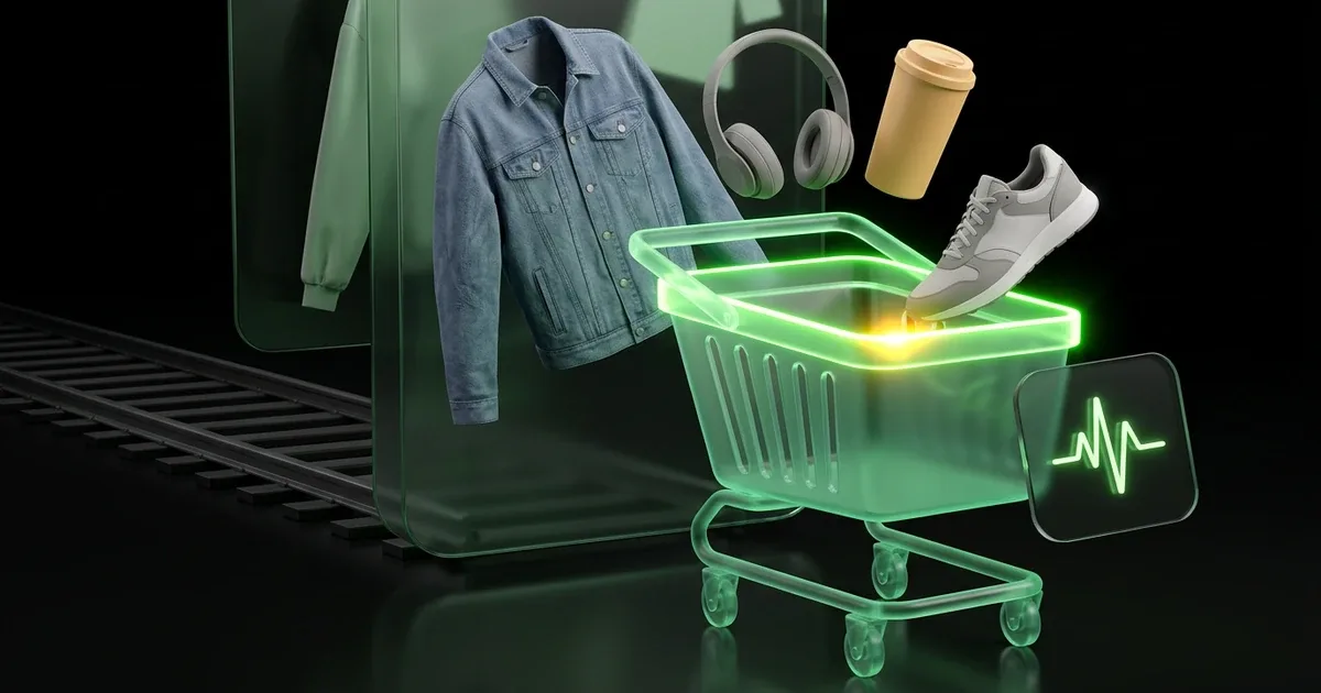 Glowing data blocks enter a metallic AI cube, exiting as shattered pieces with charts, showing Why AI Personalization Logisti