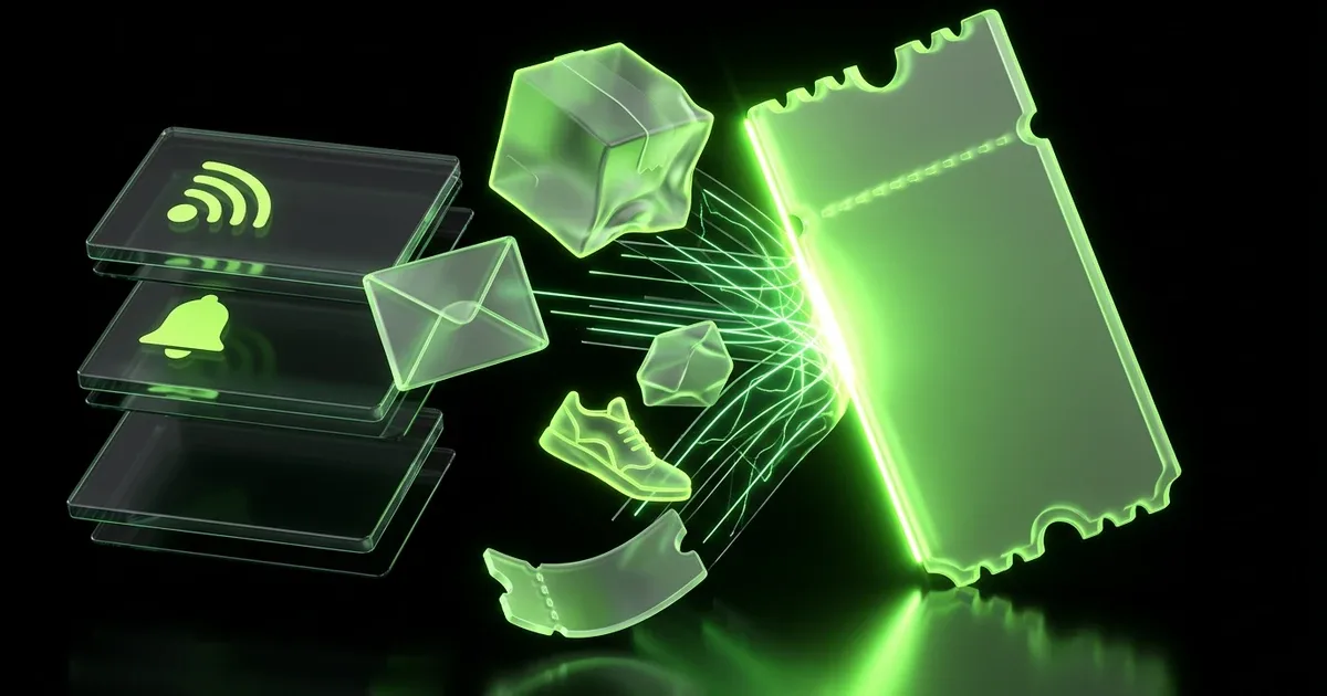 Glowing data blocks enter a metallic AI cube, exiting as shattered pieces with charts, showing Why AI Personalization Logisti