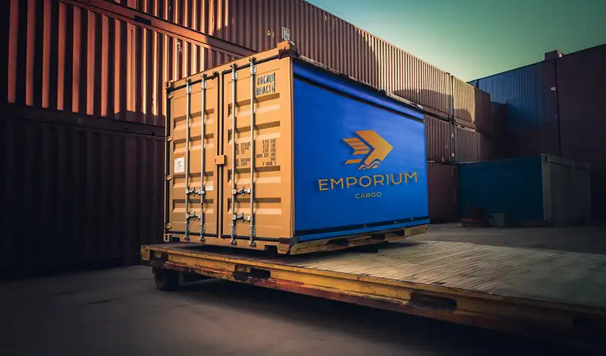 Container Untuk Jasa Import Door to Door MEREK Emporium Cargo