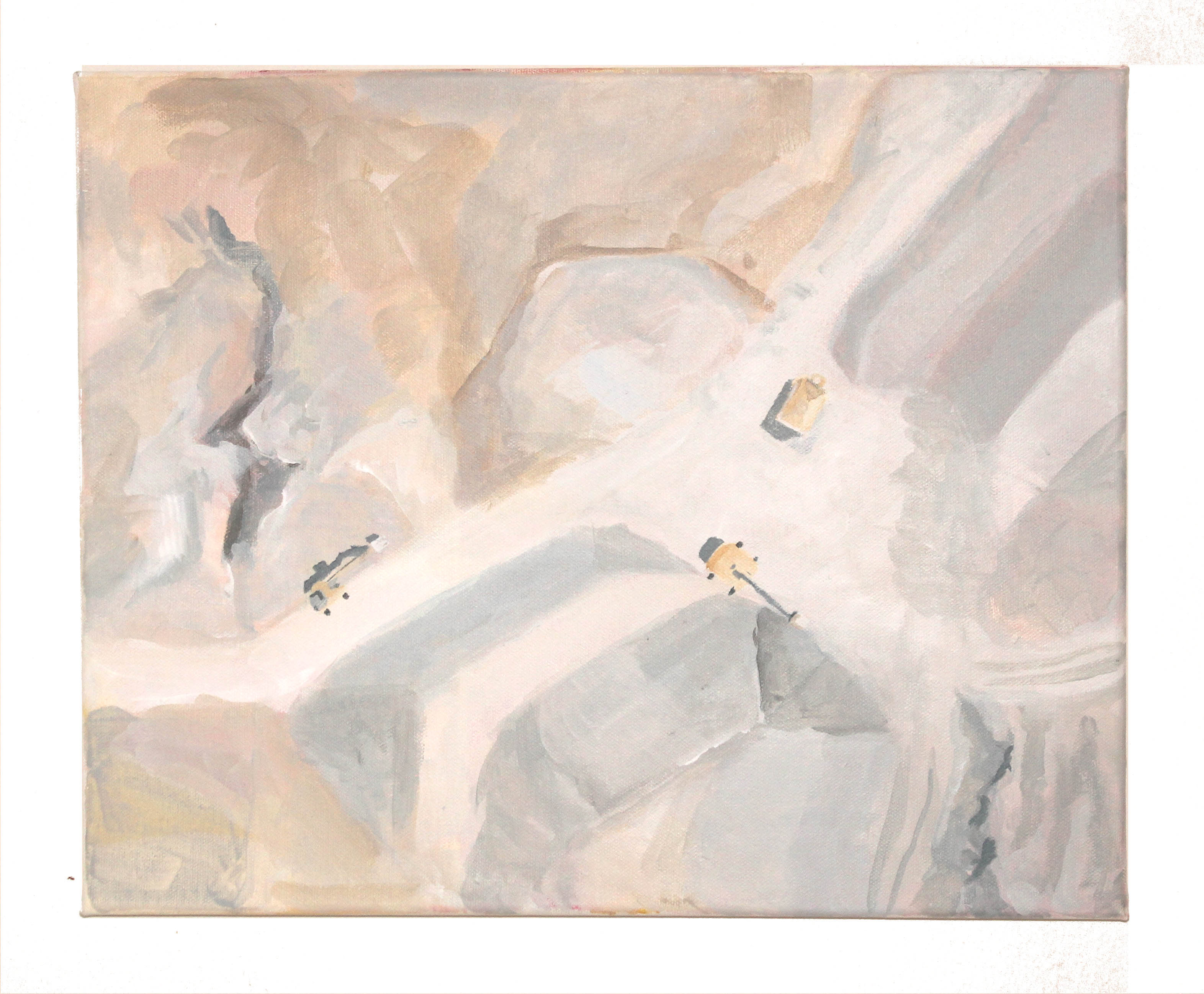 (“IKEA, Sørlandsparken”, akryl på bommulslerret, 32 x 41 cm)