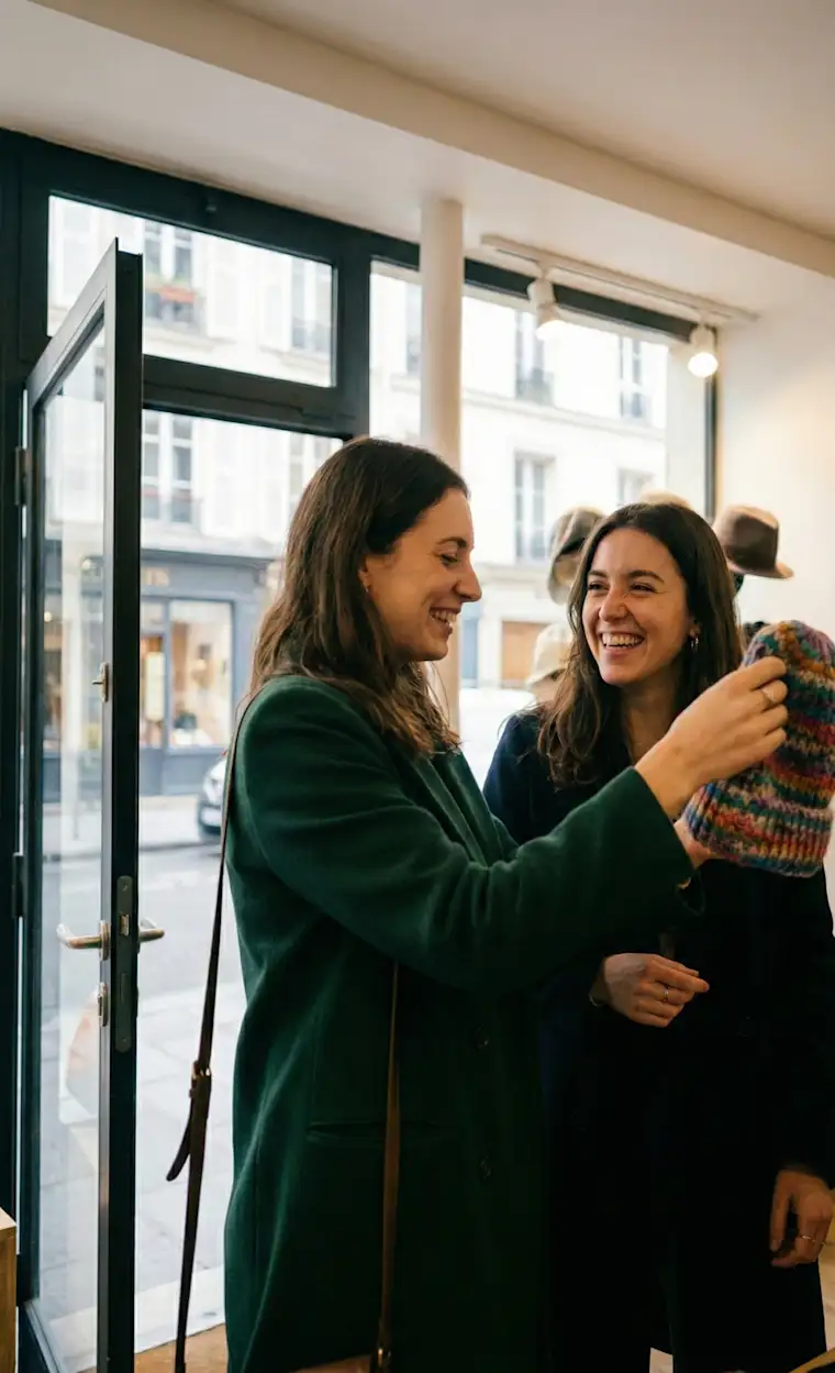 Retail-portrait- hats - two clients