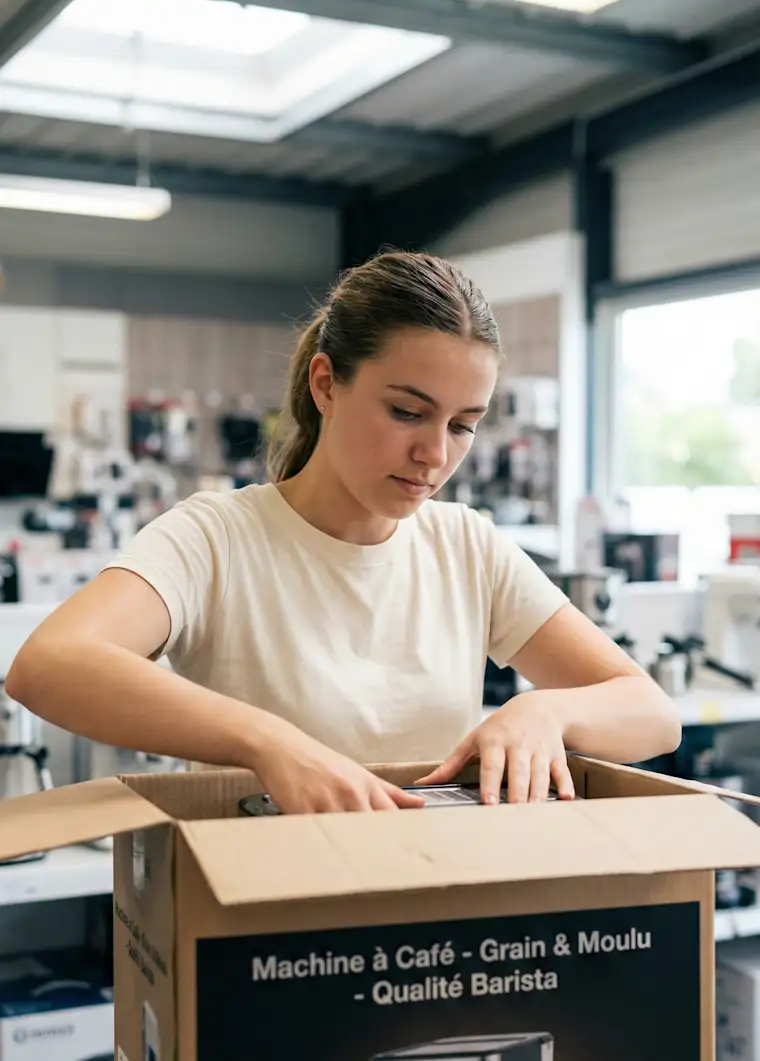 Deco & House-portrait-electronic appliances-client with box