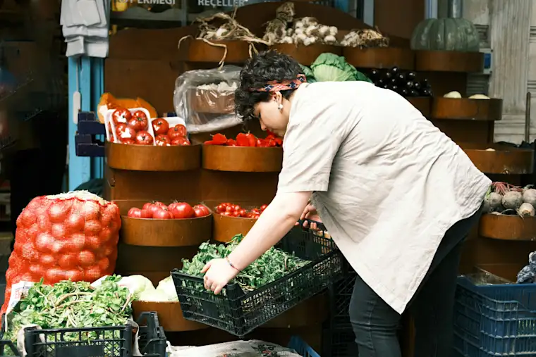 fruits and vegetables seller