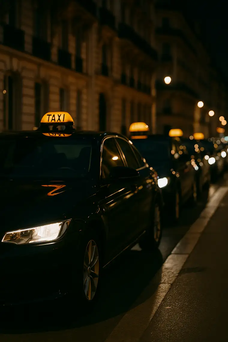 Taxi queue outside