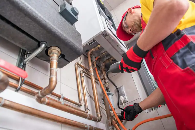 Plumber construction landscape