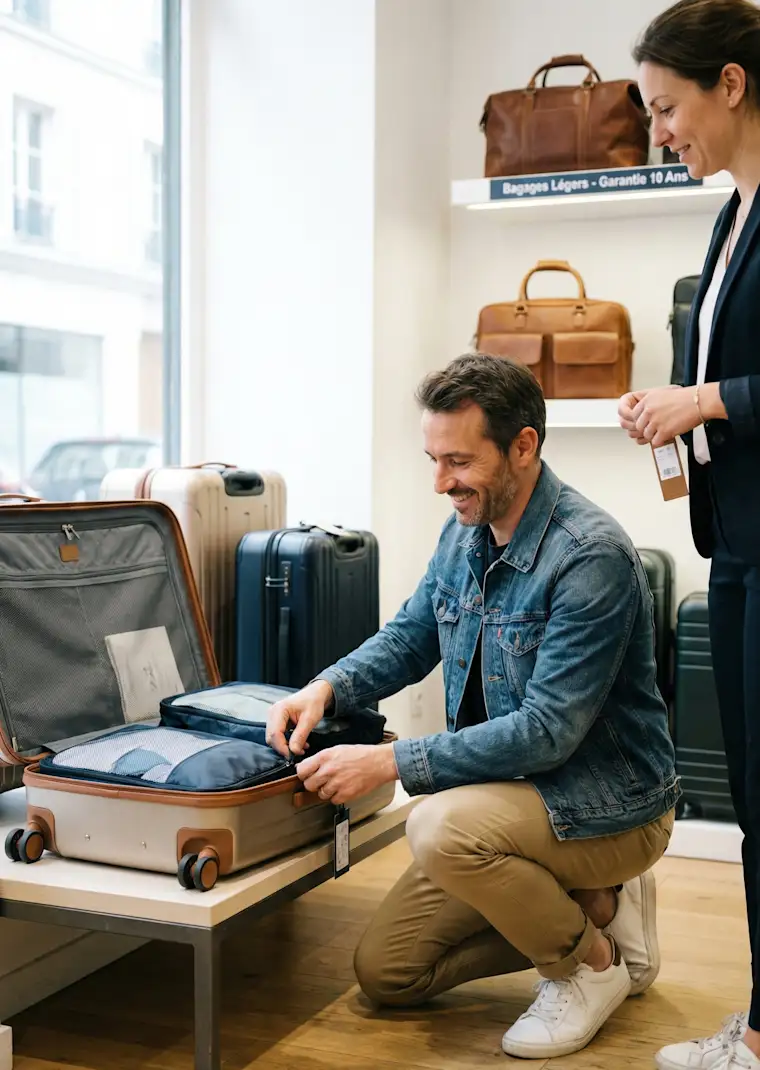 Retail-portrait- bags - client with suitcase