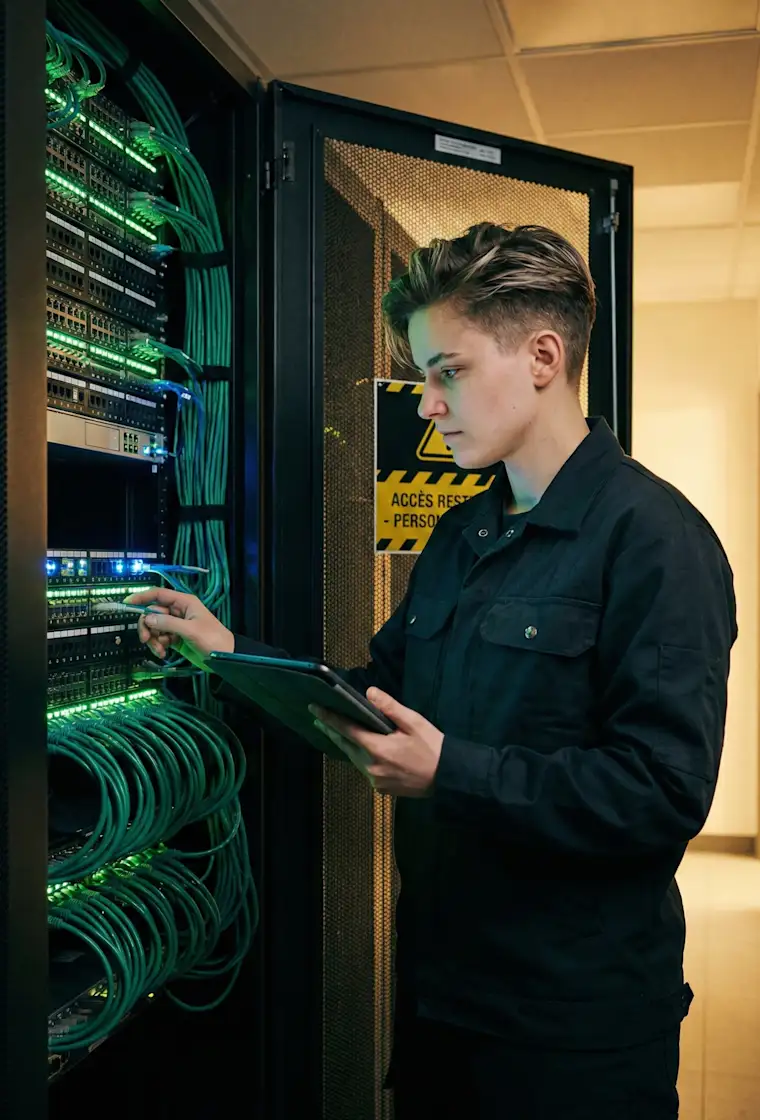 Tech&Digital-portrait-IT Security-fixing cables