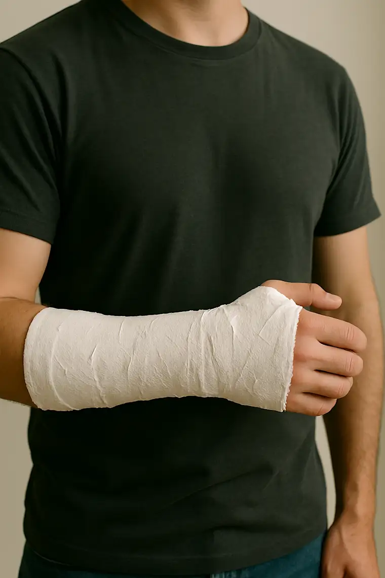broken arm man