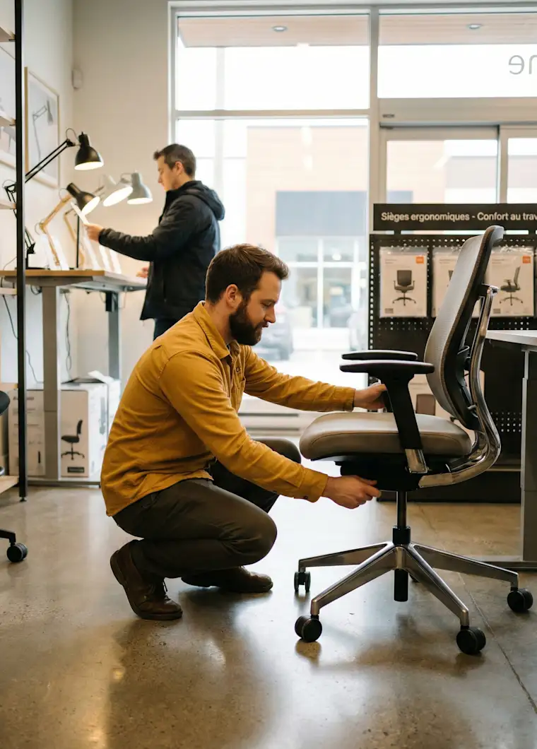 Retail-portrait-office supplies-client and chair