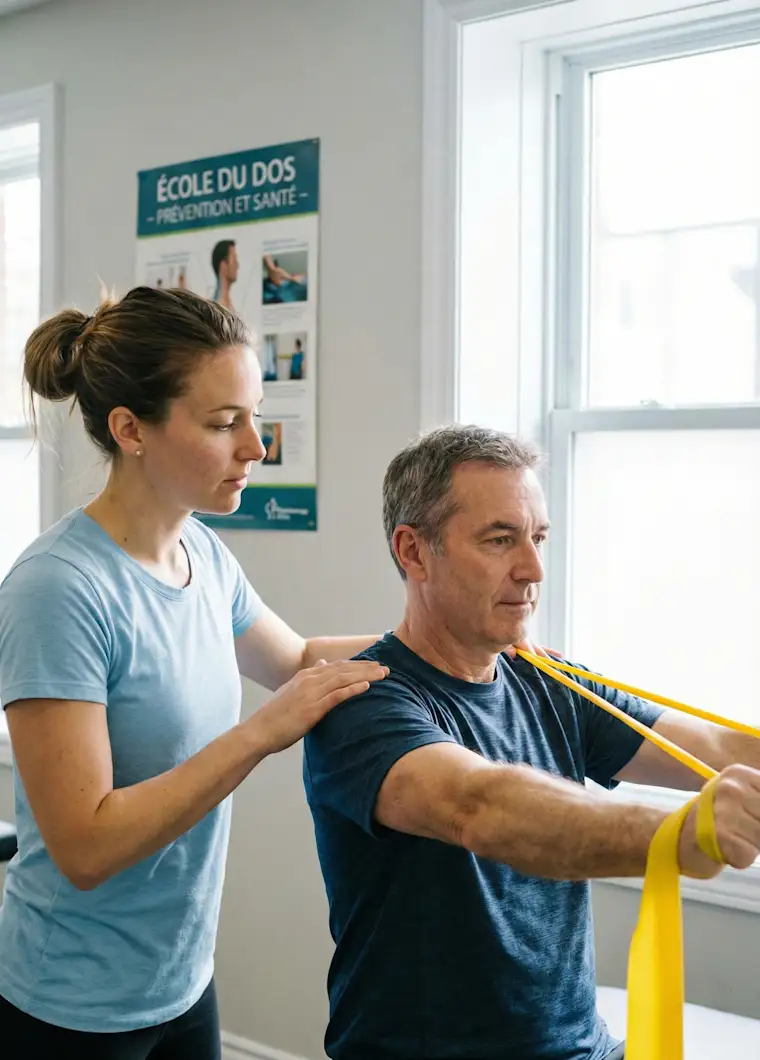 Health-portrait-physio-client exercice