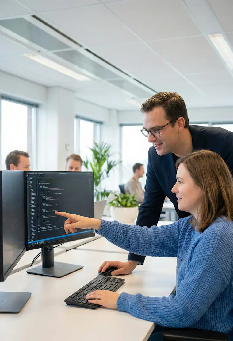 Tech&Digital-Portrait-IT Advice & installation-helping co worker