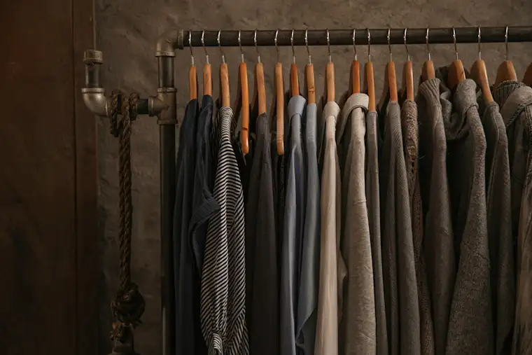 Retail-landscape-clothes-fr-clothes hanging on pipe