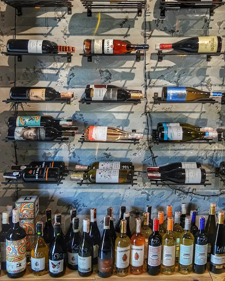 French Wine Shop - Bottle display