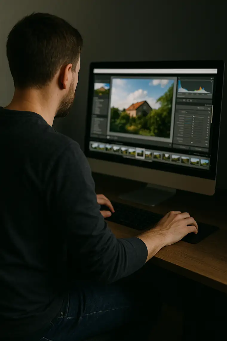 Photographer editing
