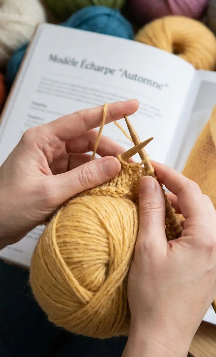 Retail-portrait - wool shop - close up hand