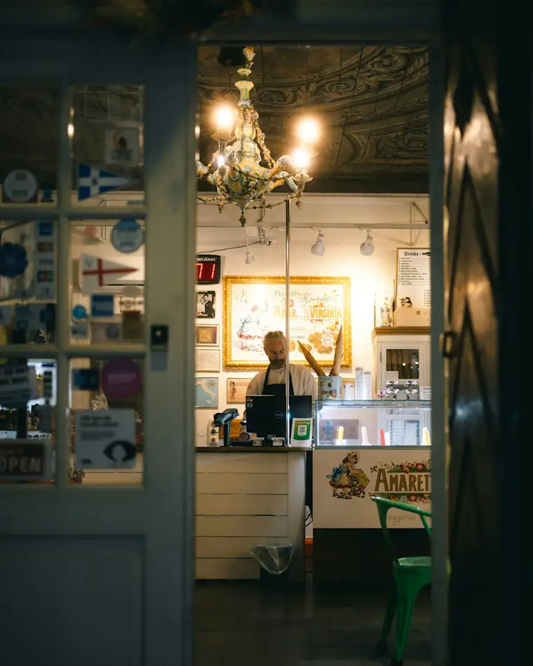 ice cream store outside