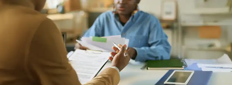 Consultant And Service - Landscape - Legal - Lawyer with Client close up
