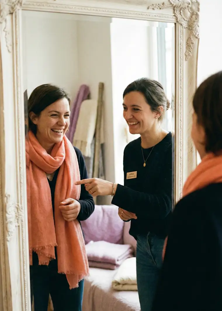 Retail-portrait-mirror-seller and client