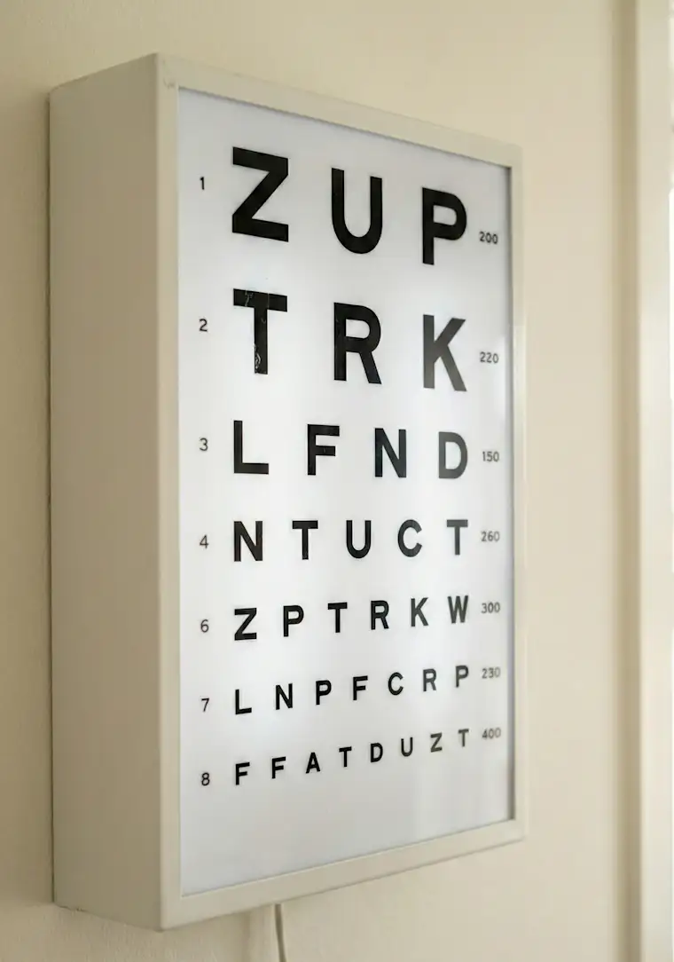 Health-portrait-optician-close up letter board