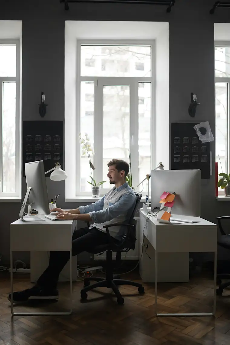 Developer - portrait - working at desk