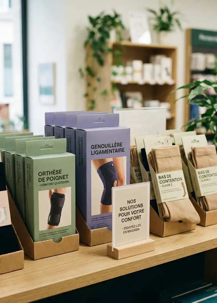 Health-portrait-medical shop-close up products