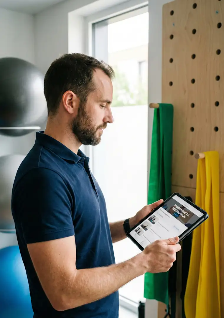 Health-portrait-physio-physio with screen