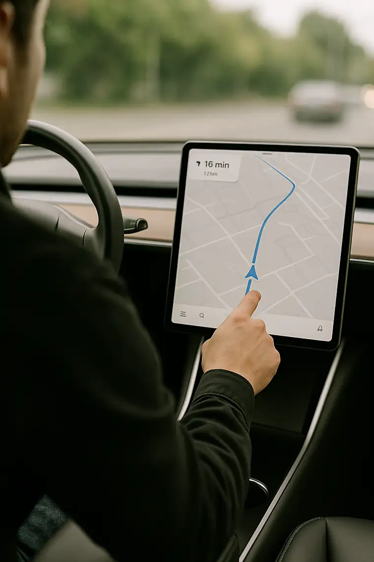 Taxi on screen