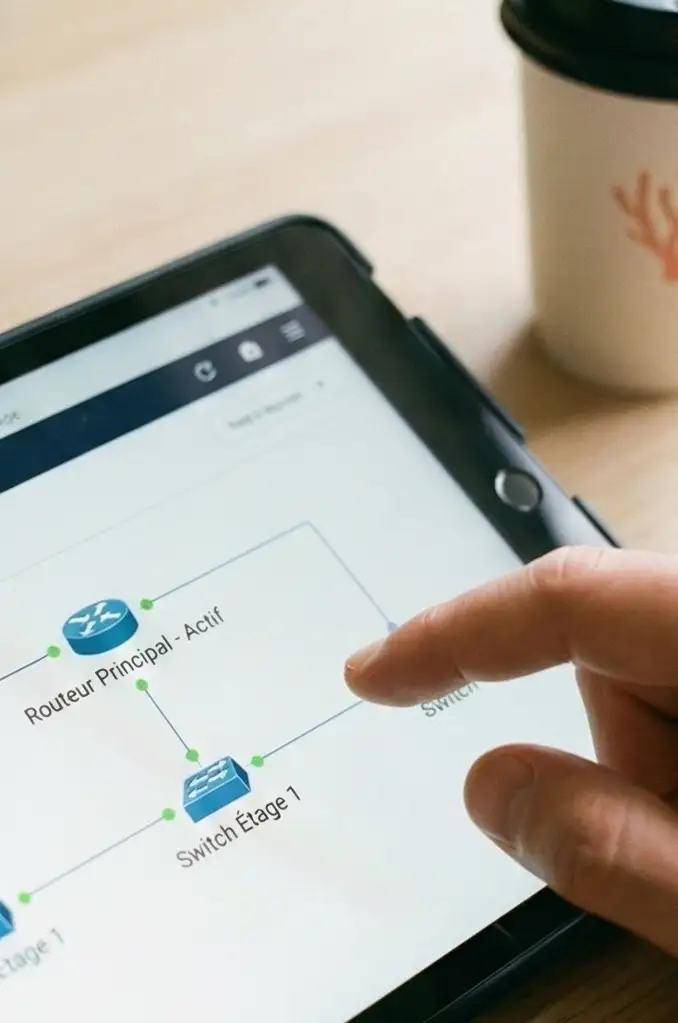 Tech&Digital-Portrait-Telecom system installation-close up screen