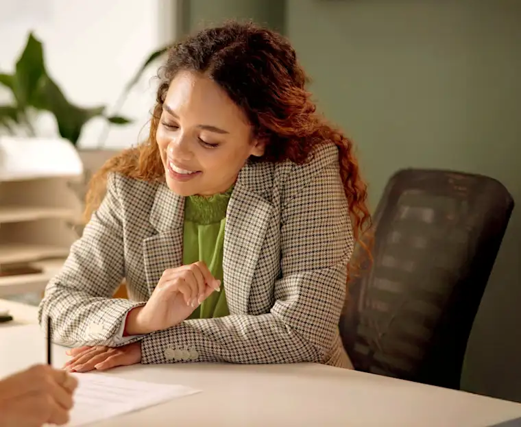 Consultant And Service - Landscape - Legal - Lawyer with Client Signing Contract