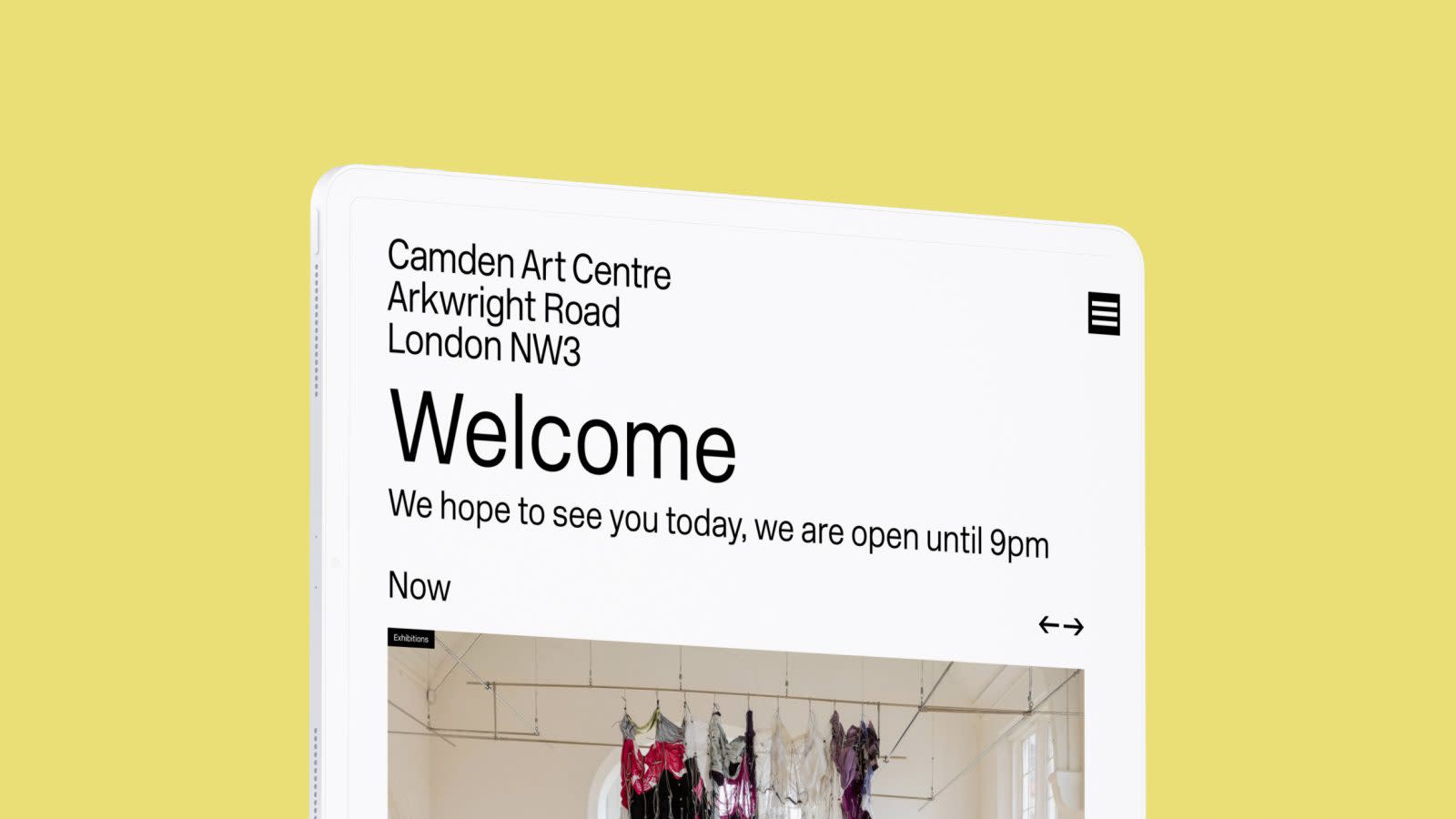 Camden Art Centre Homepage 