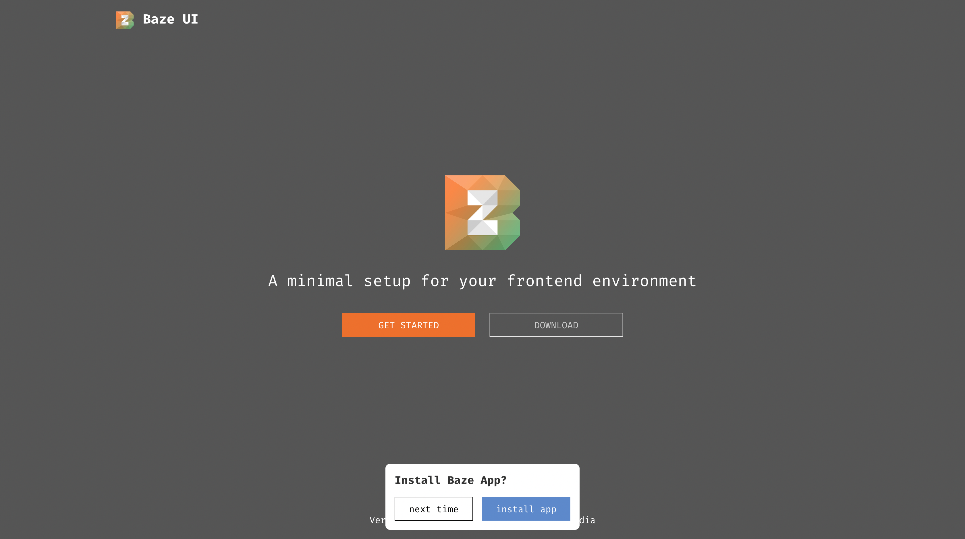 Baze Nuxt Landing Page