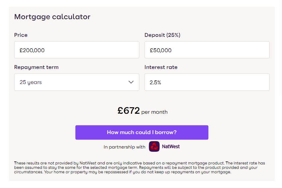 Mortgage calculator