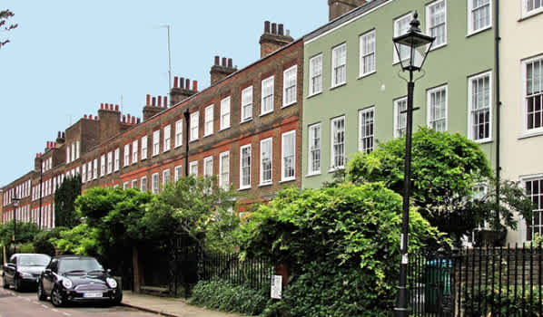 Georgian houses in Montpelier Row, Twickenham