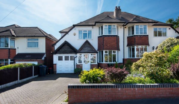 Suburban semi detached house
