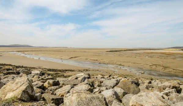 A sandy beach in Llanelli