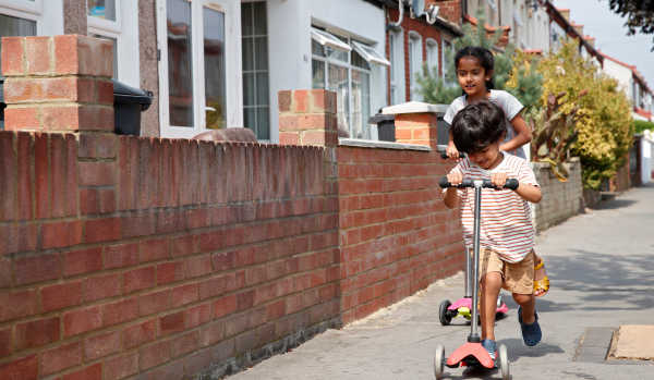 Children playing in a street