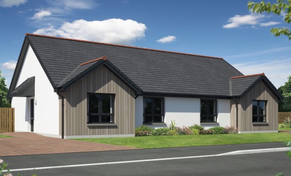 A computer generated image of a new-build house in Blairgowrie, Scotland