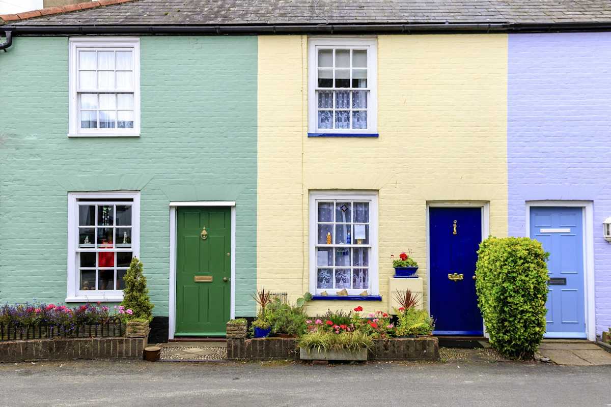 Colourful terraced houses