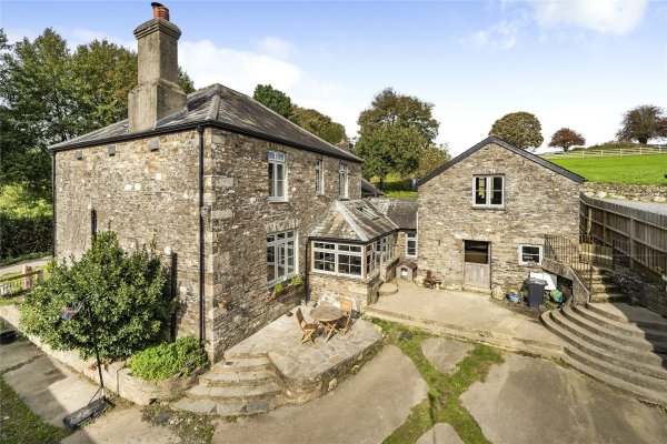The exterior of an historic equestrian property in Cornwall.