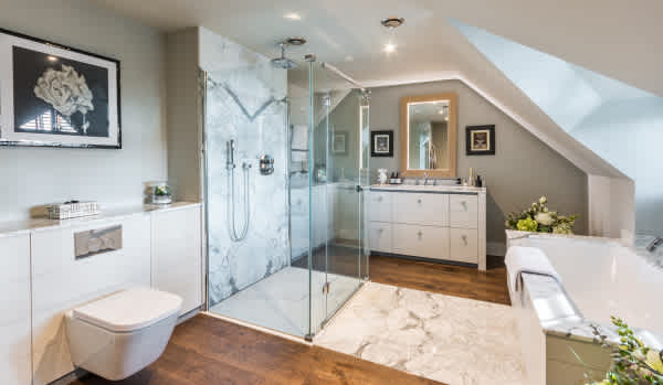 A recently renovated bathroom